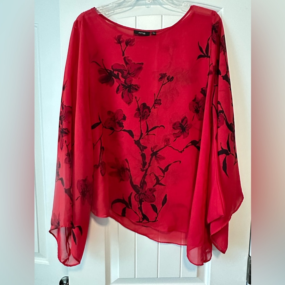 Sheer Asymmetric Blouse